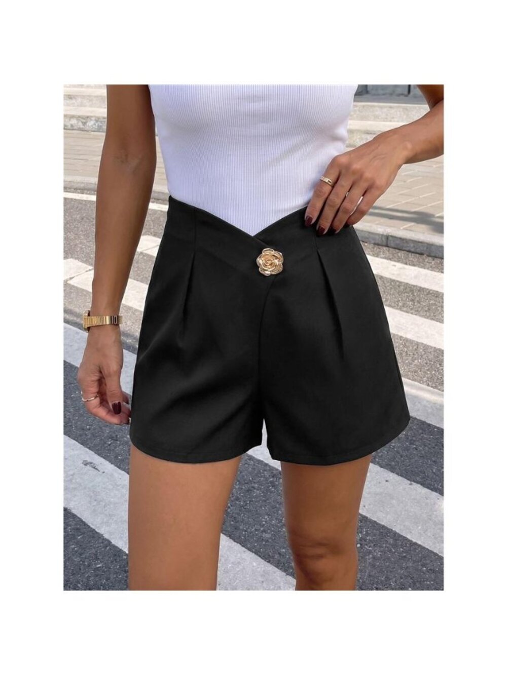 High Waist Pleated Shorts